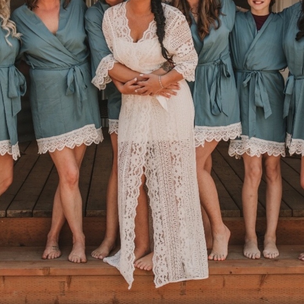 LE ROSE/Lace Duster Robe: Bridal - Full Length! - Picture 11 of 11